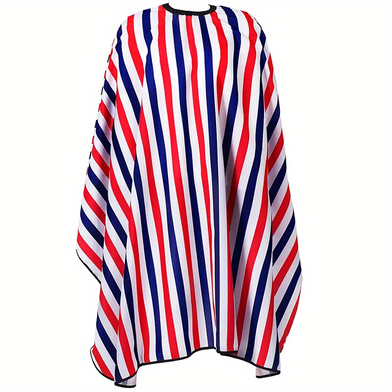 

Striped Pattern Barber Cape Professional Hairdressing Cape Apron With Adjustable Elastic Neck Hair Styling And Hair Coloring Cape Cloth