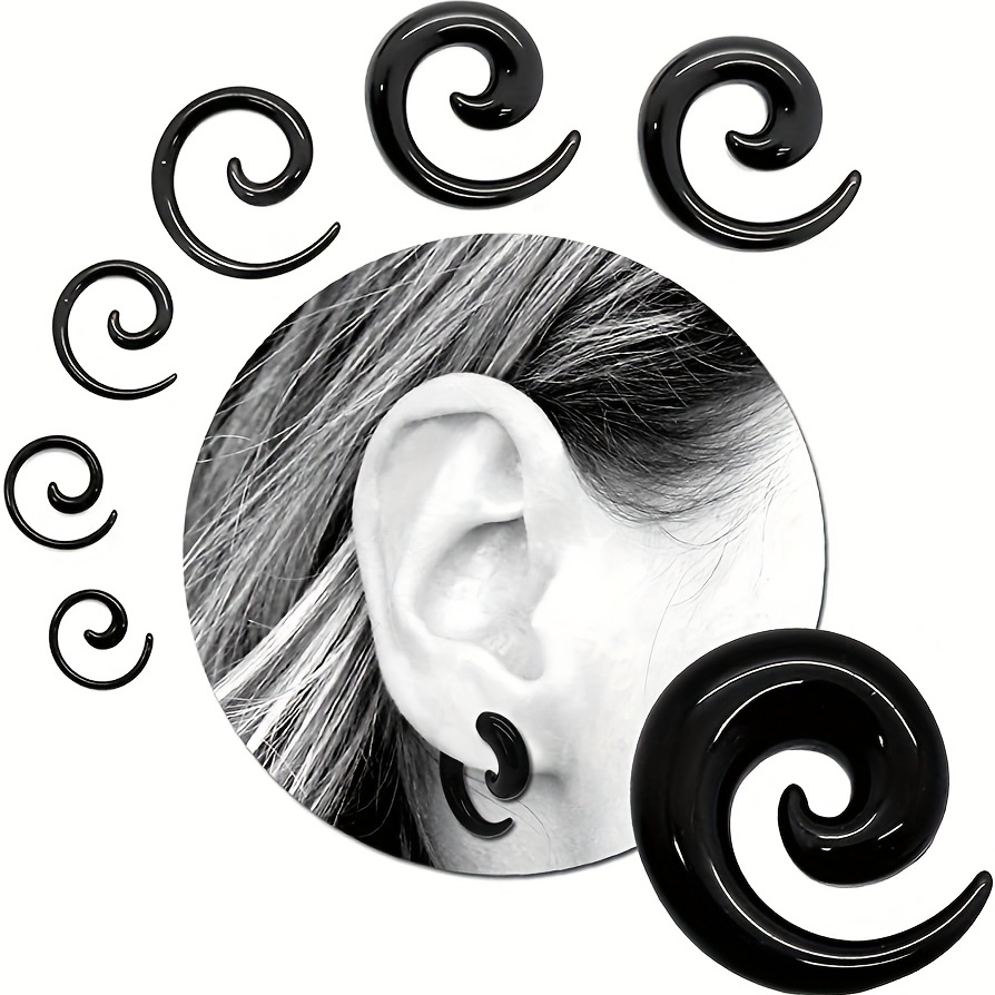 2PCS Acrylic Spiral Ear Stretcher Taper for Big Size Piercing