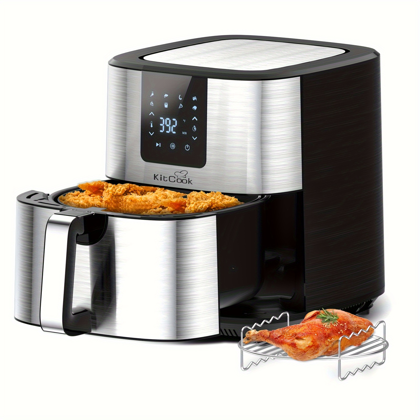 KitCook Air Fryer, 6.8 QT Air Fryer Oven with 8 Preset Menu