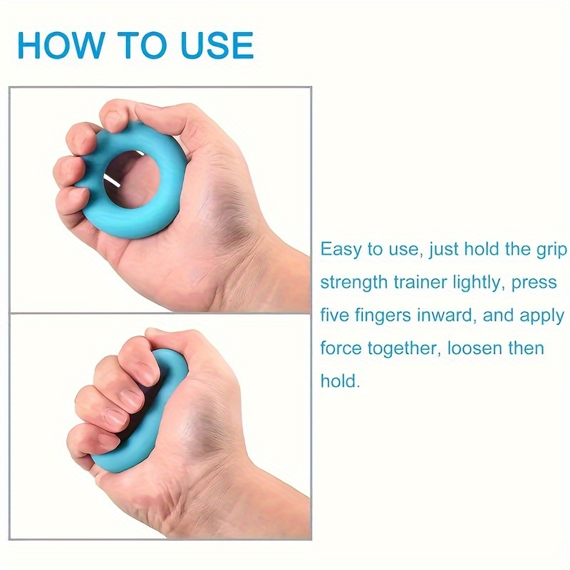 Silicone Hand Grip Ring, Finger Gripper, Forearm Muscle Strengthening And  Decompression Device - To Improve Grip Strength And Reduce Pressure - Temu  New Zealand