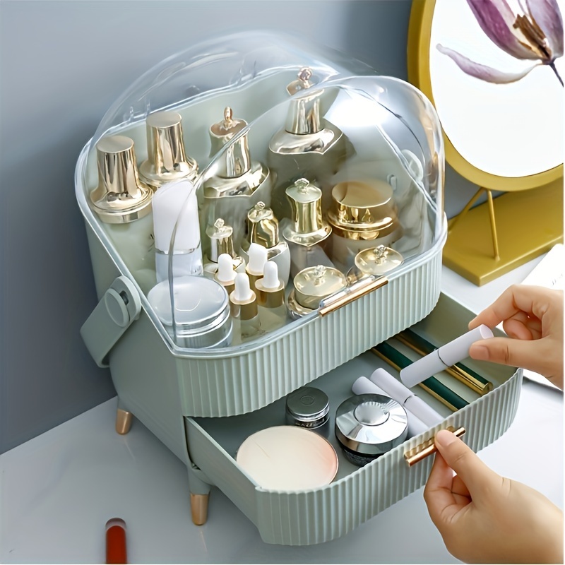 keep your makeup supplies organized and dust free with this transparent storage box makeup organizer 4