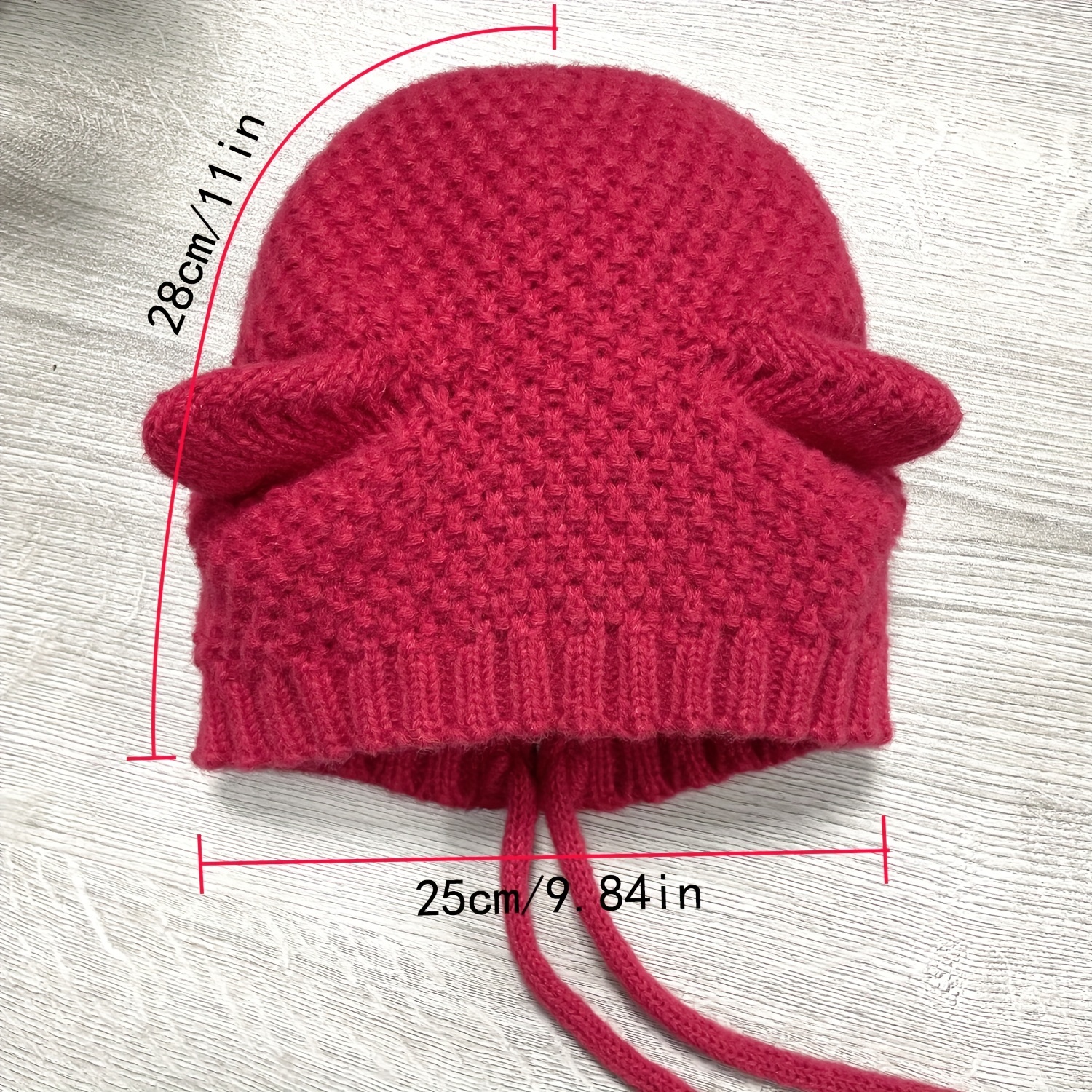 Warm Baby Beanie Kawaii Cartoon Cat Ear Crochet Bonnet for Toddler