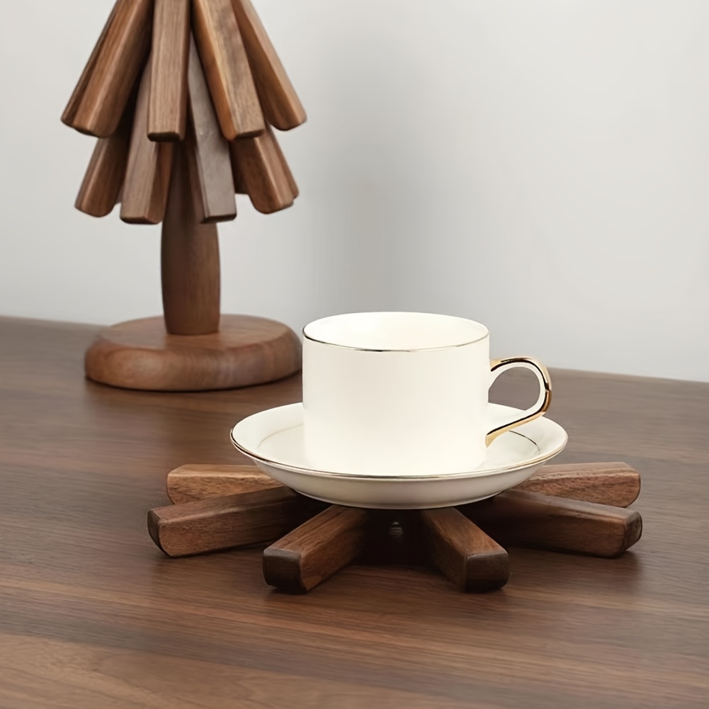 Wood Square Round Heat Resistant Drink Mat Table Tea Coffee Cup Pad  Accessories