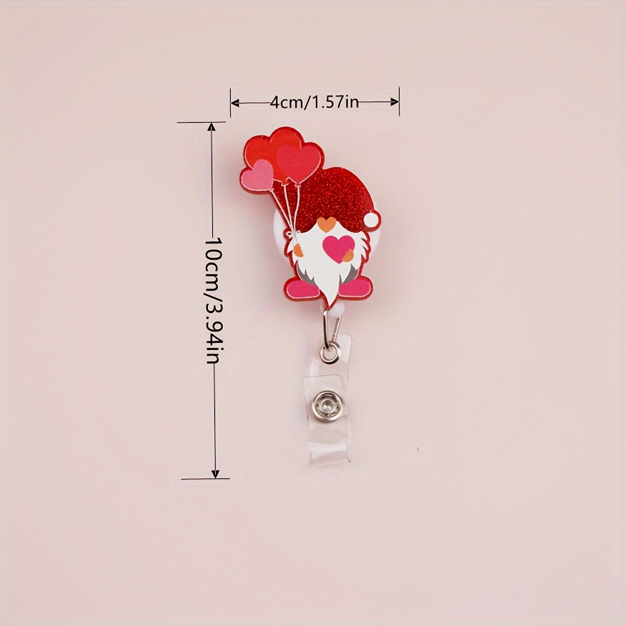 Valentine's Day Badge Clip Reels - Nurse Gift and Teacher ID Holder