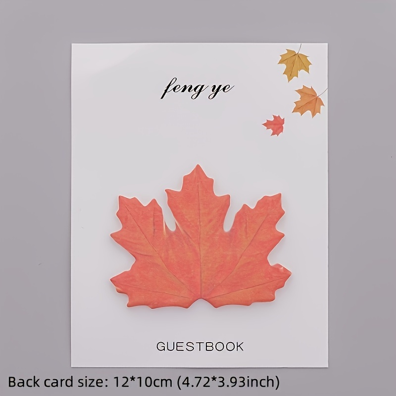 1 個 かわいい小さな新鮮な葉の付箋 模擬葉のメモ帳 スクラップブック アカウント 封筒 カードの装飾 新学期 学用品 Temu Japan