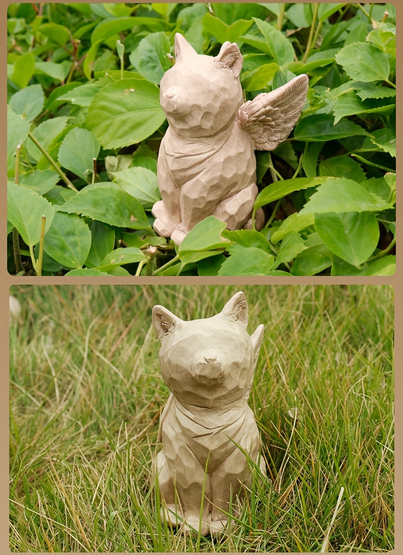 Statue Commémorative pour Animaux de Compagnie, Statue Chat Ange, Mémorial  Chat Pet Ange Statue, Statue Commémorative pour Chat Weatherproof Resin  Statue Décoration de Jardin (11,7 x 6,1 x 5,8 cm) : : Animalerie