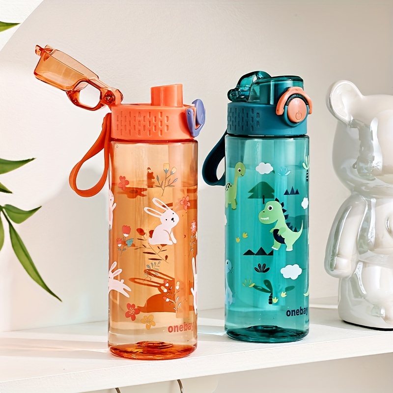 Botellas de agua de 1100 ml, botella para niños con diseño de oso degradado  para oficina en casa (D)