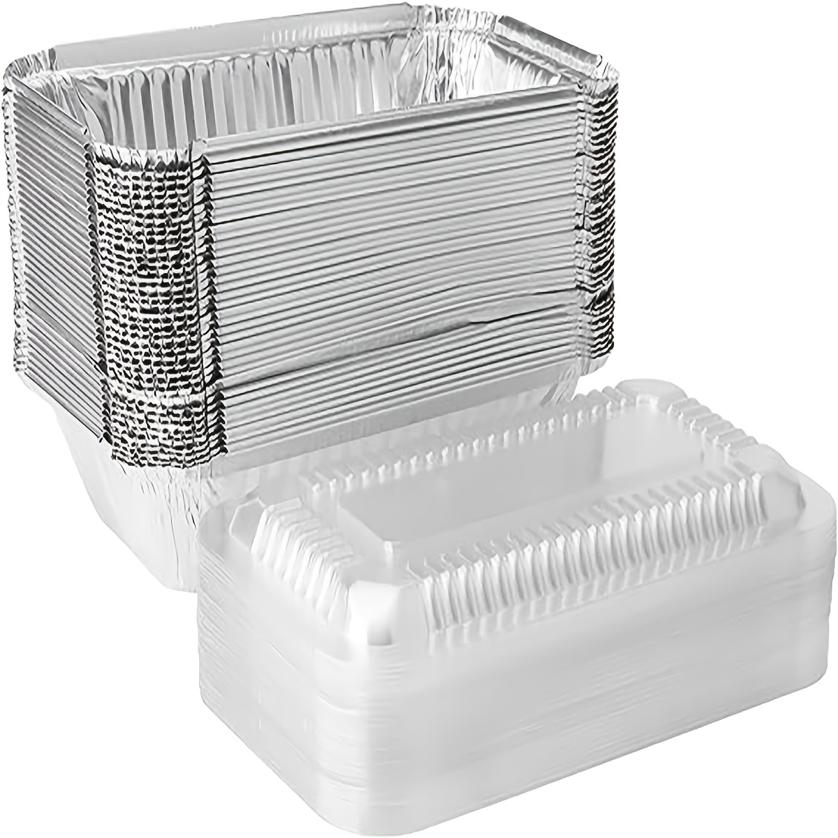 Aluminum Foil Mini Loaf Pans With Clear Lids Disposable - Temu