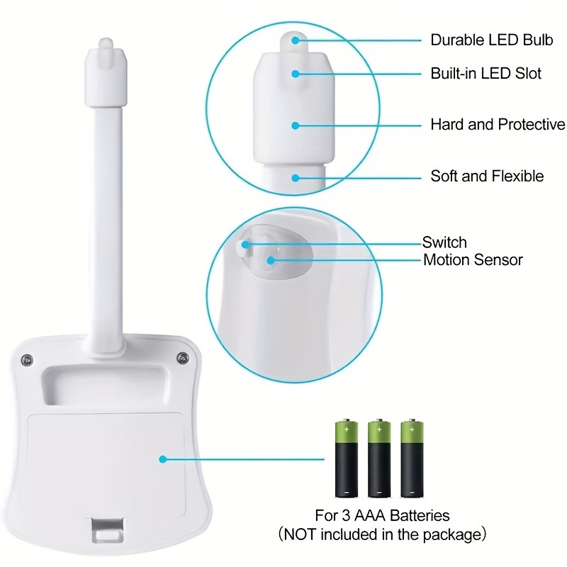 Xtreme Lit Motion-Activated LED Toilet Light, 10 Colors & Cycle Mode,  Requires 3 AAAs 