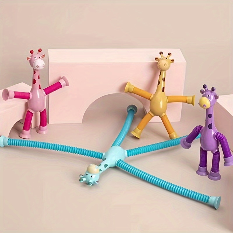 speelgoed girafe à ventouse télescopique 4 pièces, Jeux