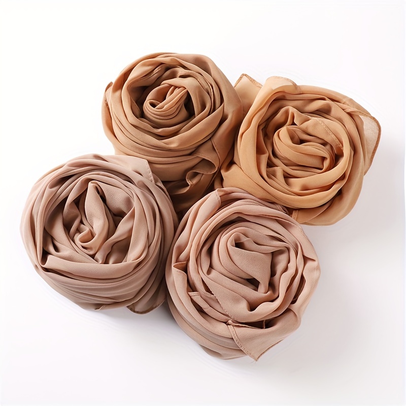 Candy Chiffon Scarf Breathable Shawl Casual Head Wrap Turban