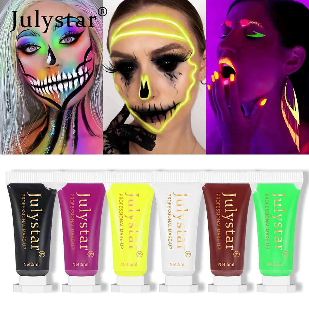 New Water-based Fluorescent Body Paint Pigment Glow in The Dark Lipstick