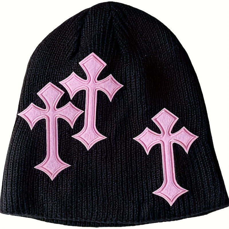 Pink Christian Cross Patch, Religious Cross Patches