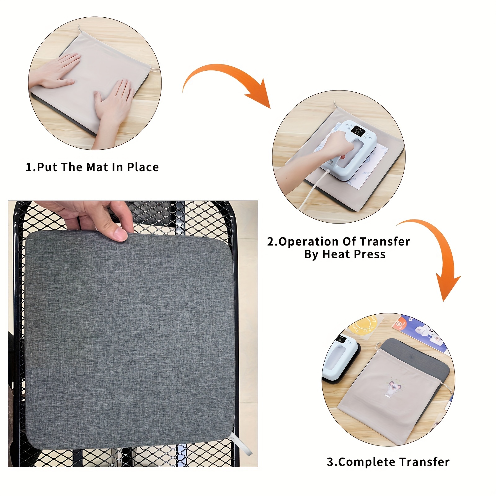  Heat Press Mat for Easy Press Both Sides Applicable (15 x  15), Heat Press Pad for Cricut Easypress/Easypress 2 & HTV Craft Vinyl  Ironing Insulation Transfer Projects : Arts, Crafts 