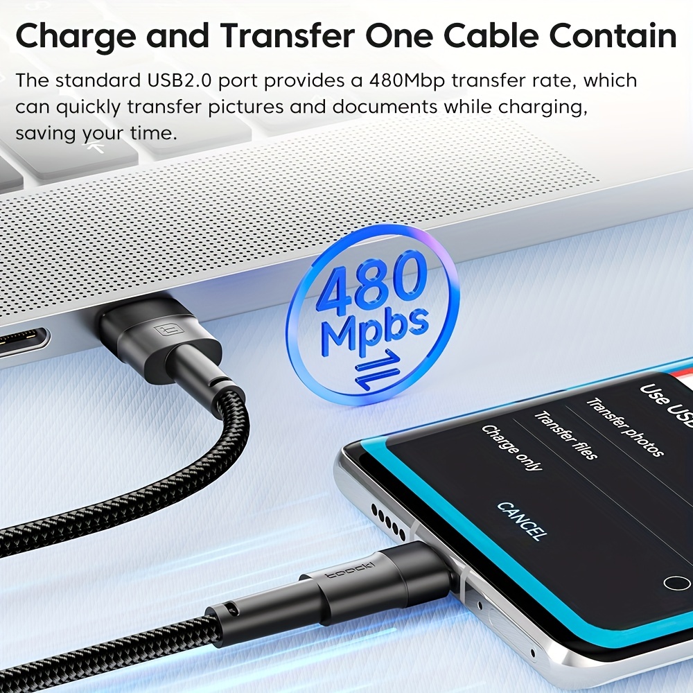 Toocki 3a Type C Cable Usb c Charger Fast Charging Usb Cable - Temu