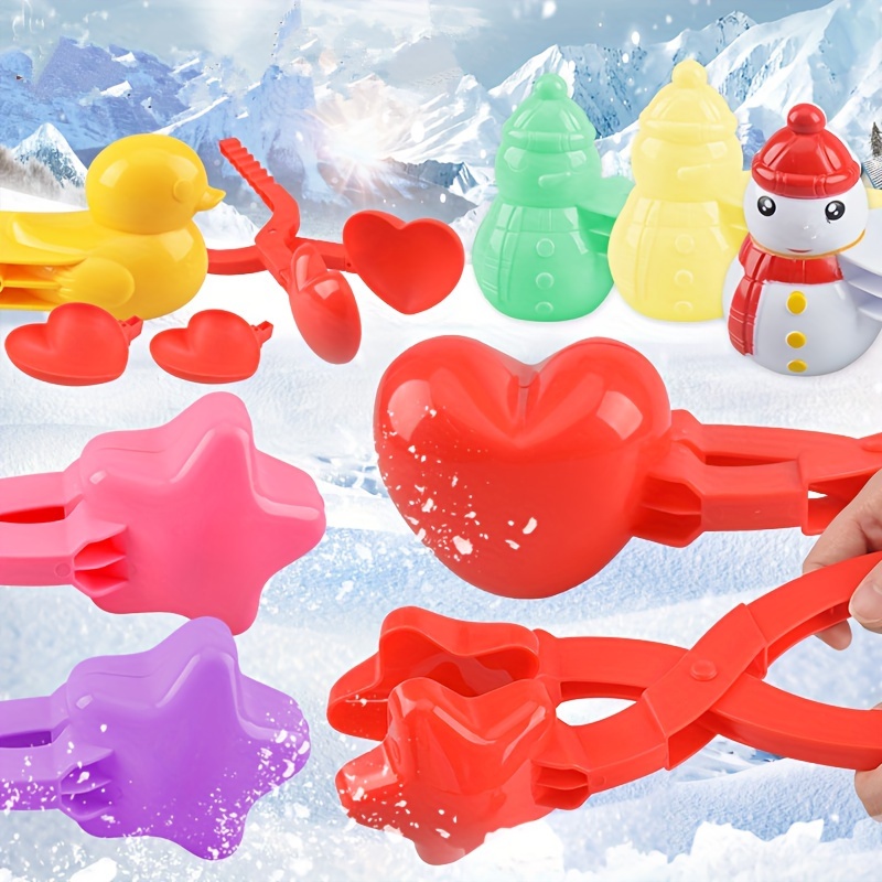 12-Piece Set Of Plastic Summer And Winter Toys, Snow Toys, Snowball Clips,  Children'S Winter Outdoor Toys, Snow Sticks, Snowball Fight Artifacts, Snow