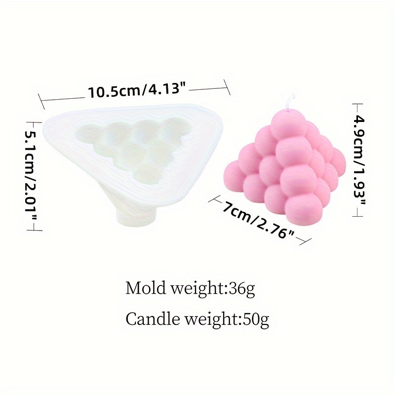Non-stick Bubble Cube Candles Silicone Mold DIY Handmade Chocolate Dessert  Cake Baking Molds Aromatherapy Candle