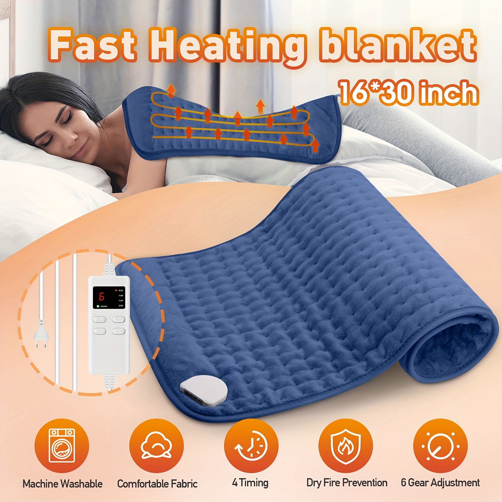 Portable Heated Shoulder Massager Electric Blanket Warming - Temu