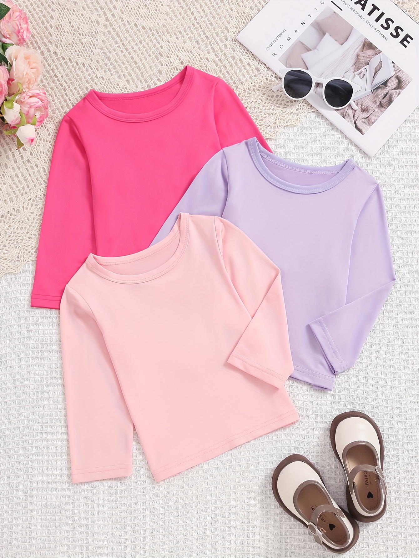 Solid Color Elastic Tight Long Sleeve Soft T shirt Women's - Temu