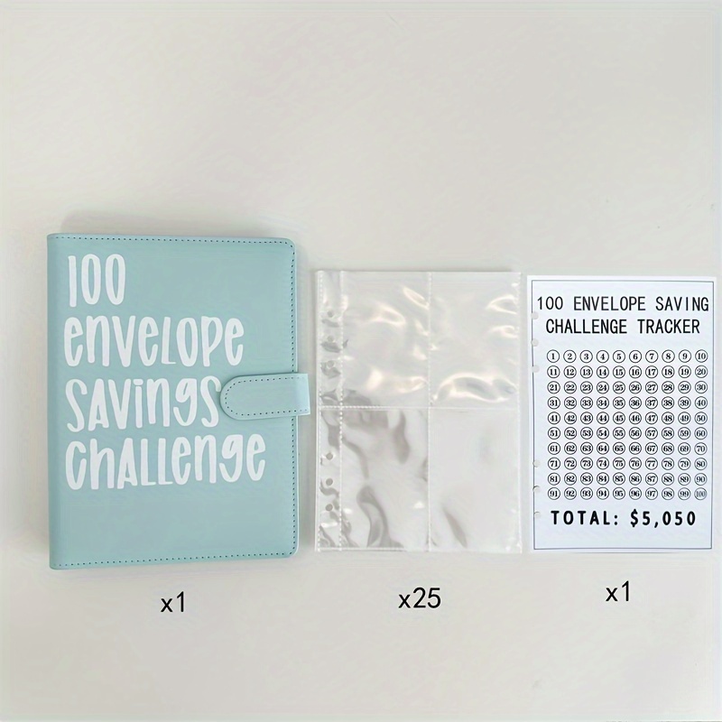 100 Envelope Challenge Binder 100 Envelope Challenge Binder - Temu Italy