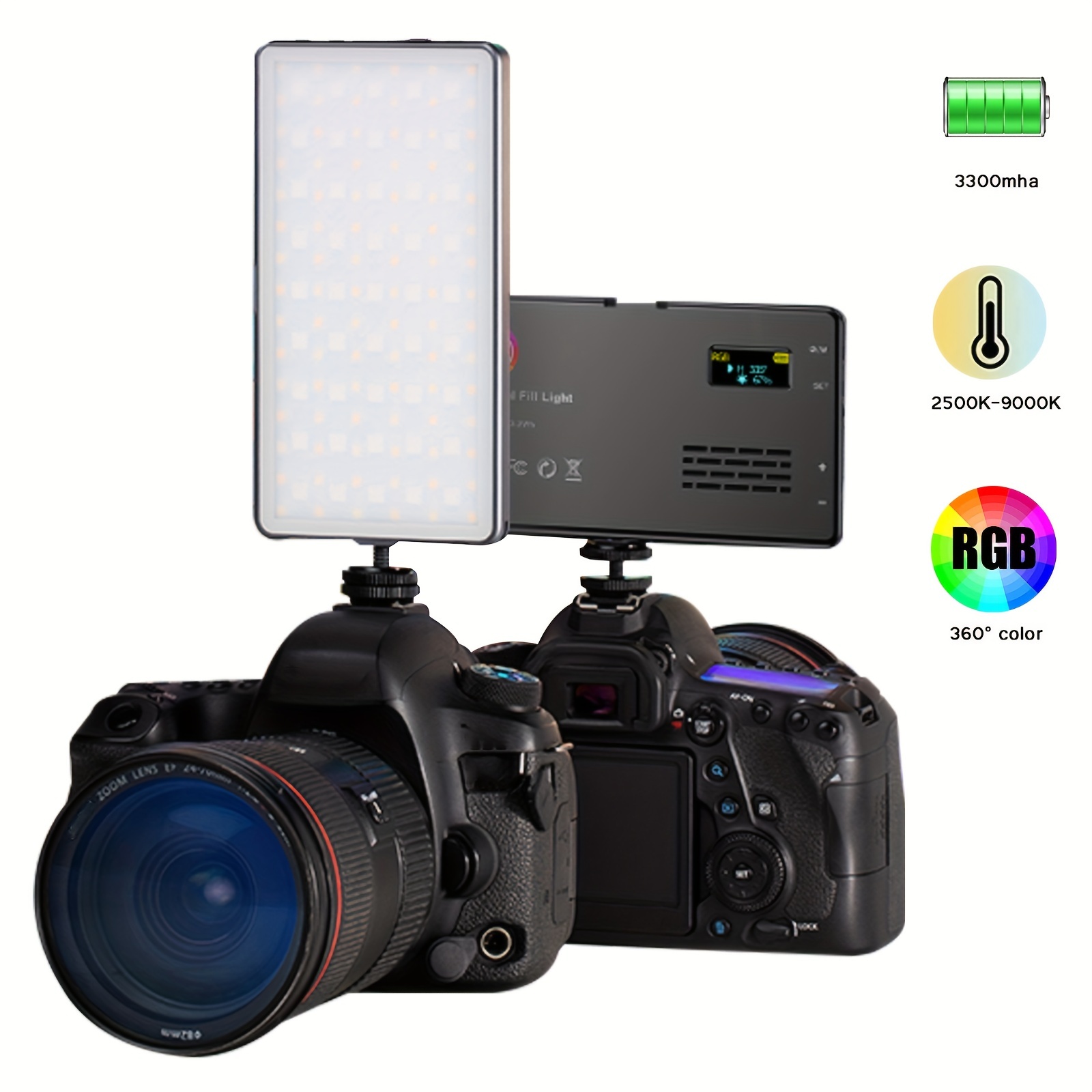 W200 Potable Éclairage vidéo LED RVB 2500K-9000K avec pour la photographie  historique Selfie magnétique de la lumière pour  Vlog Live Stream -  Chine Ordinateur de poche LED RVB de remplir la
