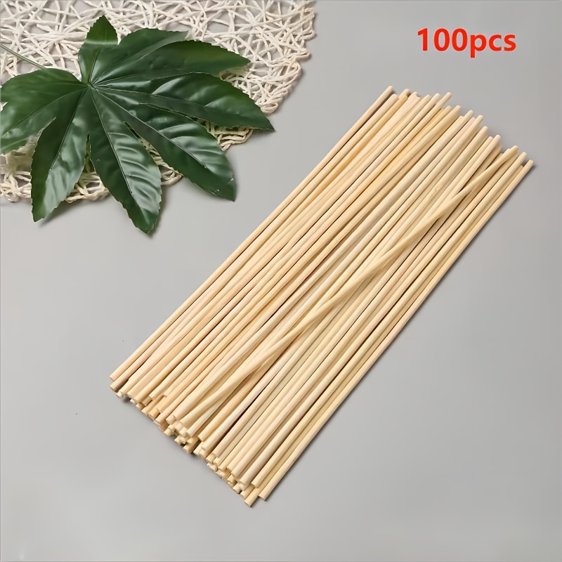Strong Natural Bamboo Sticks Wooden Craft Sticks Extra - Temu