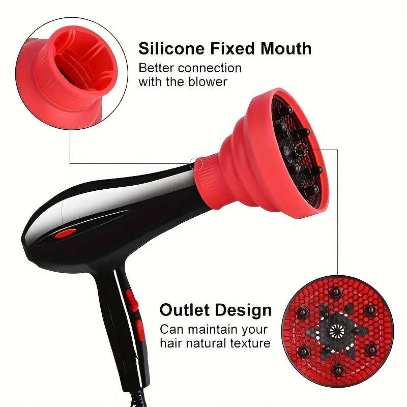 Diffuseur De Sèche-Cheveux En Silicone Accessoire Portable Pliable Boucles  R