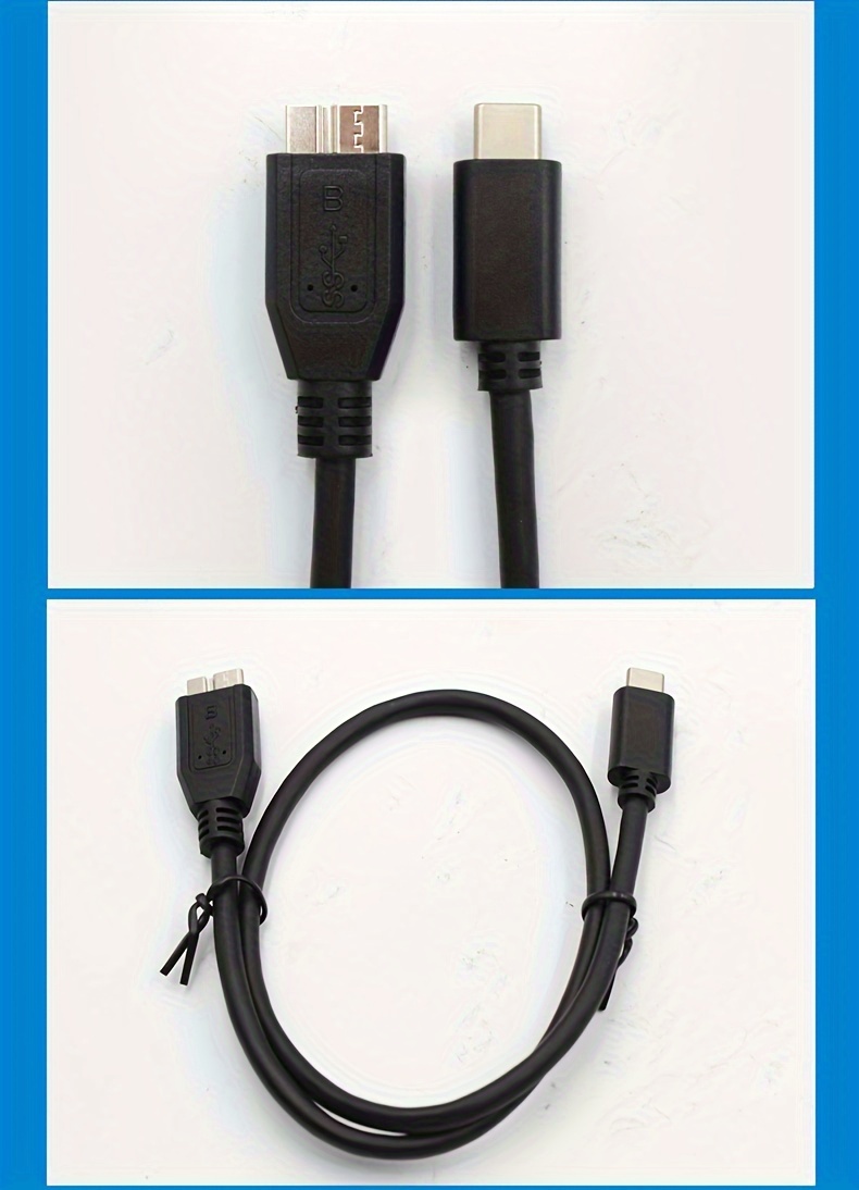  Tewmsc Cable de disco duro externo, cable micro USB 3.0, cable  de disco duro externo USB3.0 tipo A macho a micro B, cable compatible con  cámara Canon Toshiba/WD/Seagate disco duro externo
