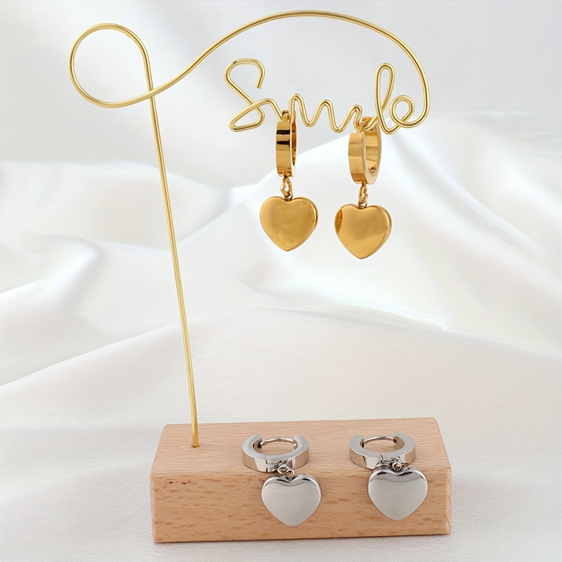 1 Pair Heart-Shaped Earrings for Men, Valentine's Day Gift,Temu