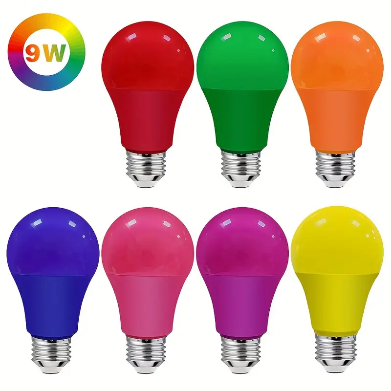a19 led colored light bulbs 9watts 60w equivalent e26 base for wedding halloween christmas party bar mood ambiance decor 1pack details 1