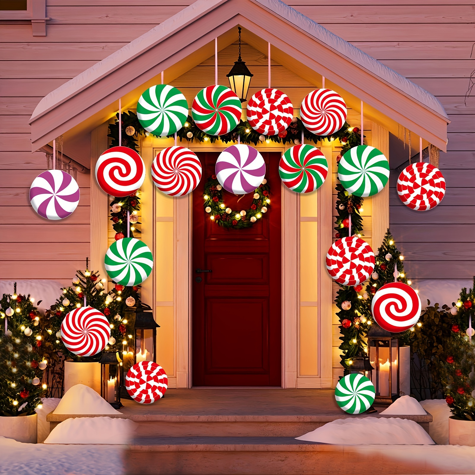 Candy Christmas Decorations Outdoor Peppermint Xmas Yard - Temu