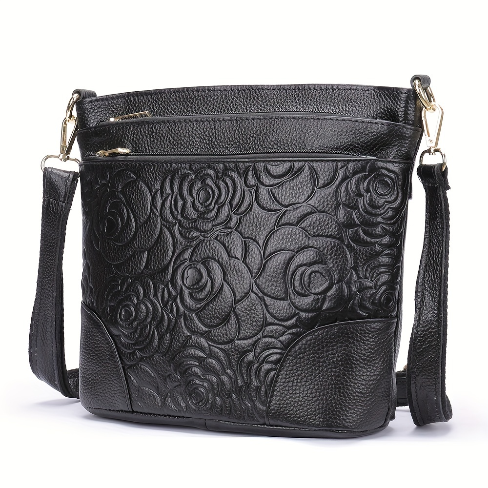 Image of Top Layer Cowhide Stylish And Versatile Women's Shoulder Bag - Perfect For Crossbody Wear And Everyday Use - Valentine's Day Gift