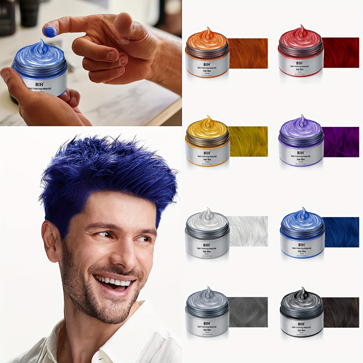 Y2K Hair Dye Styling Wax - Temporary Coloring for Cosplay
