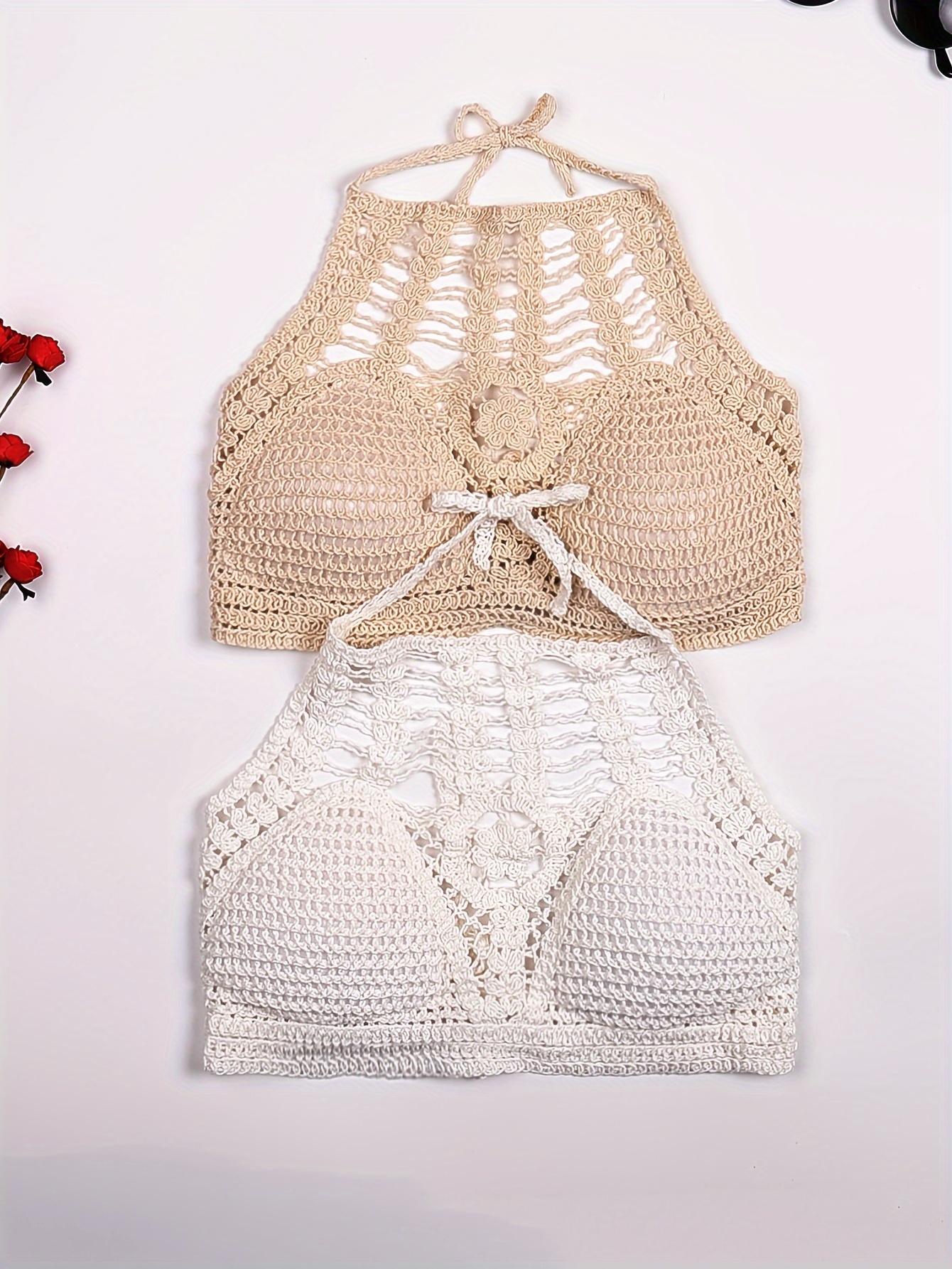 High neck crochet halter top Crochet pattern by Bobo Stitches