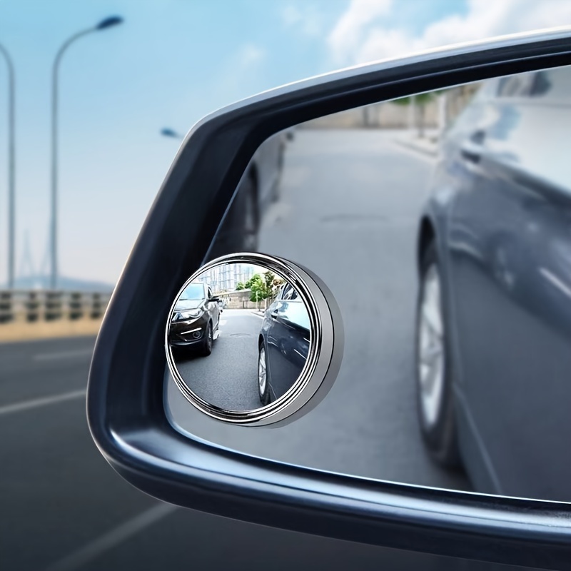 Lot de 2 rétroviseurs d'angle mort de voiture - Réglable à 360° - Petit  miroir rond universel - Assistance inverse - En verre HD - Pour voitures,  SUV et camions : : Auto