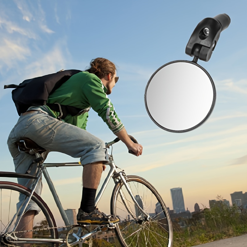 Acheter Rétroviseur de vélo avec poignée en Silicone, guidon rotatif à 360  degrés, miroir convexe pour vélo et moto