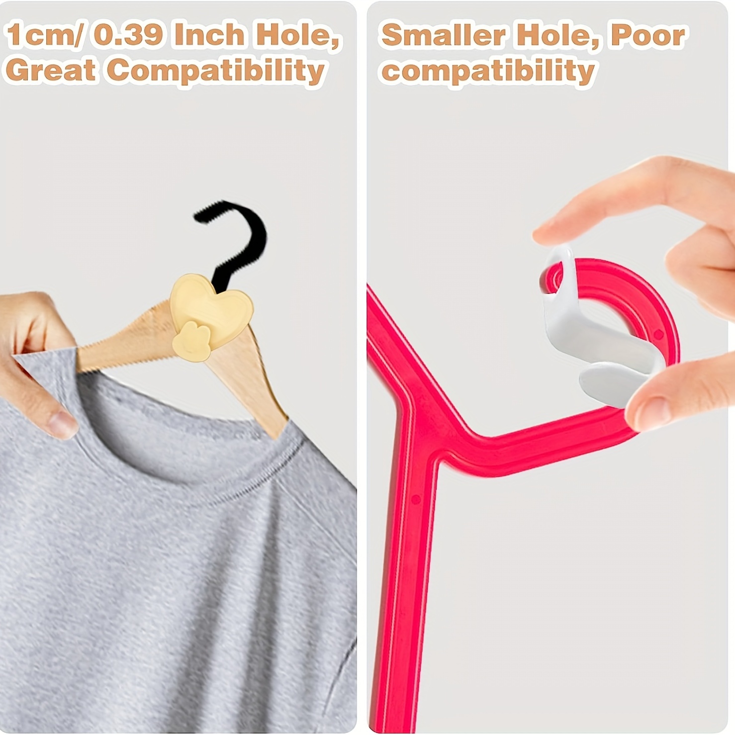 2PCS Space Saving for Hangers, Clothes Hanger Connector Hooks