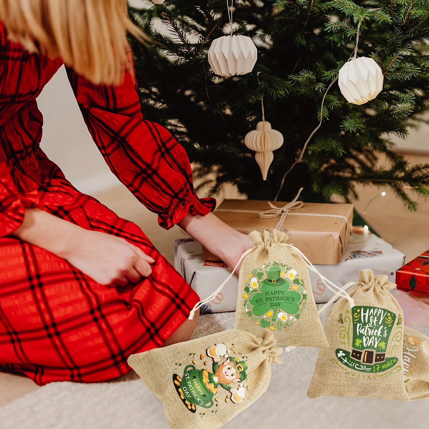 s day burlap gift bags 's day party Temu New Zealand