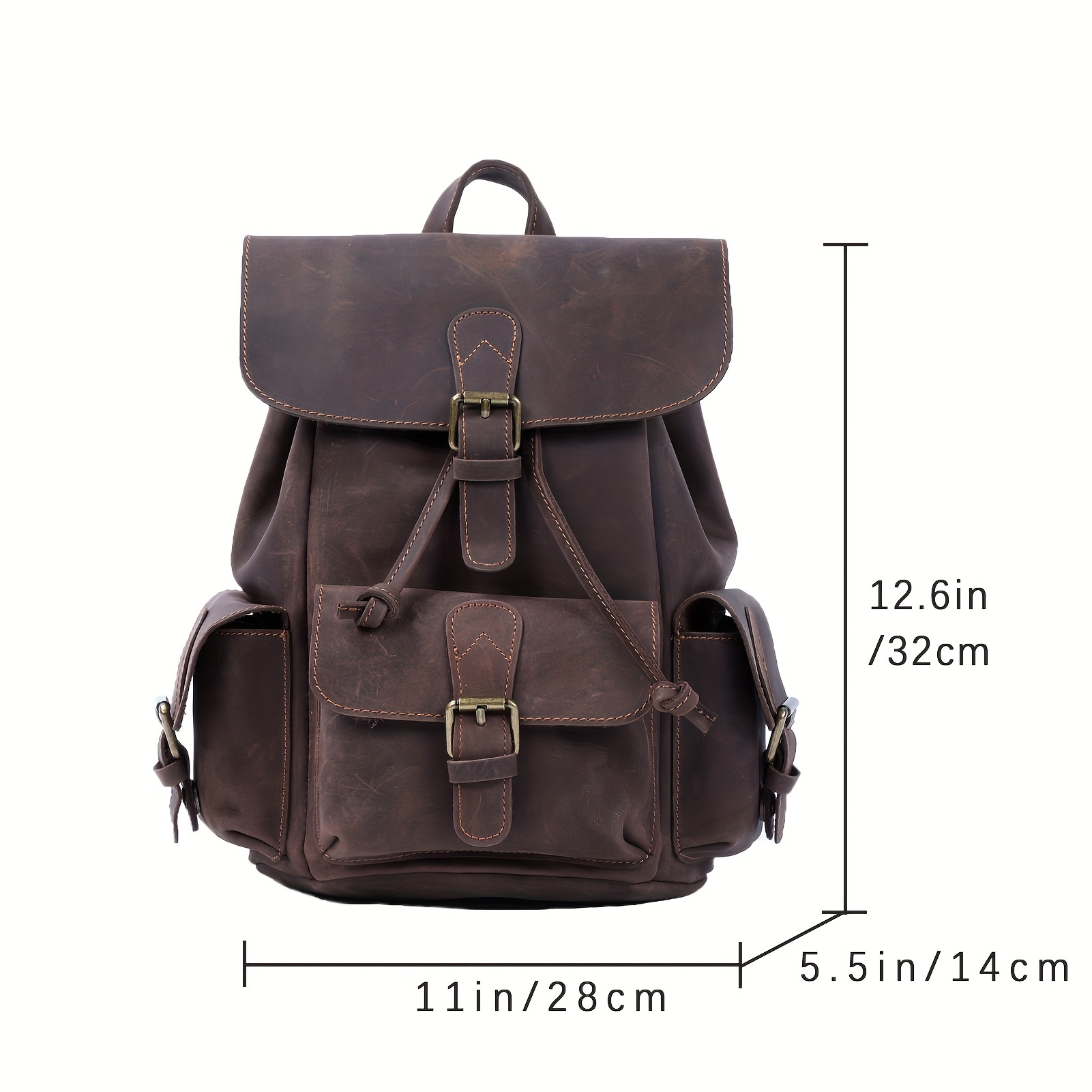 Canvas and Crazy Horse Leather Backpack Adventure for Man