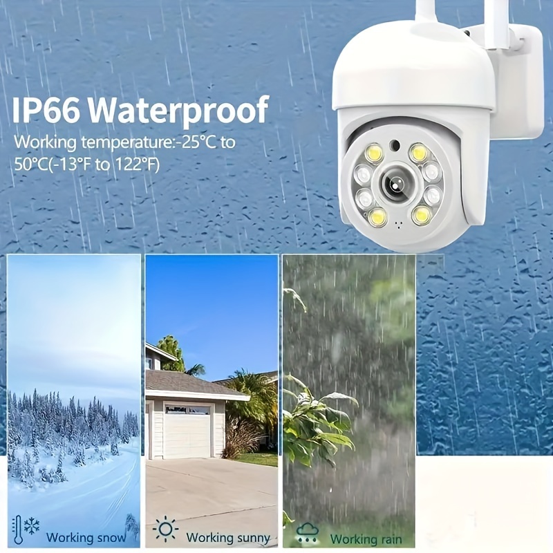 Comprar Cámara IP 4K Wifi 4MP cámara inalámbrica de vigilancia exterior PTZ  AI seguimiento CCTV vigilancia P2P ICsee