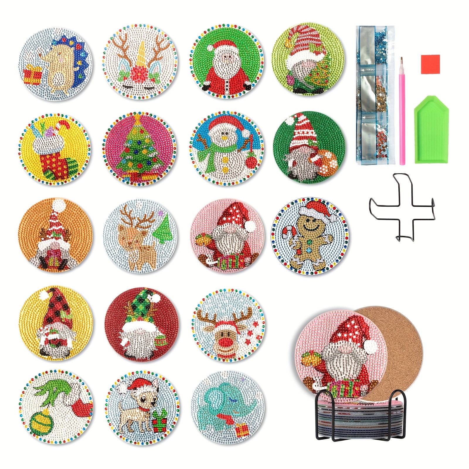 Christmas Artificial Diamond Painting Stickers Kits For - Temu