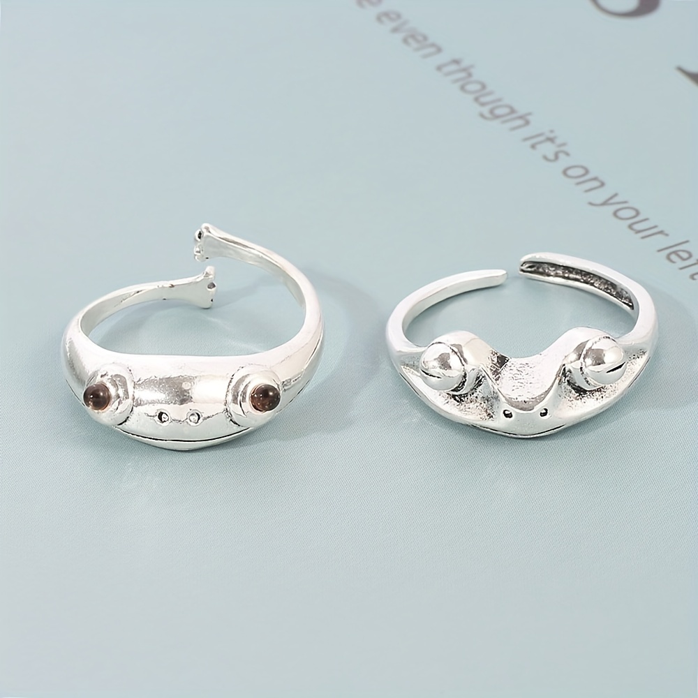 Men's Retro Frog Ring Adjustable