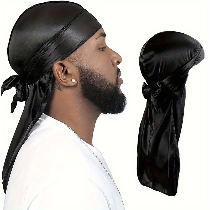5 pcs Black Wig caps durag Hip hop Rasta Stocking Cap Dome Wave or Braids  Cap