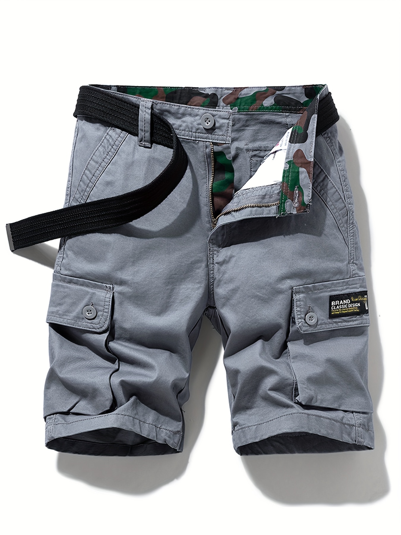 Men Cargo Shorts With Pockets - Temu