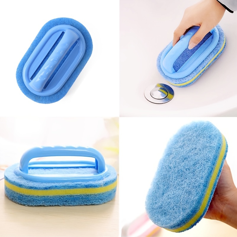 1pc Three-layer Household Cleaning With Handle Sponge Brush