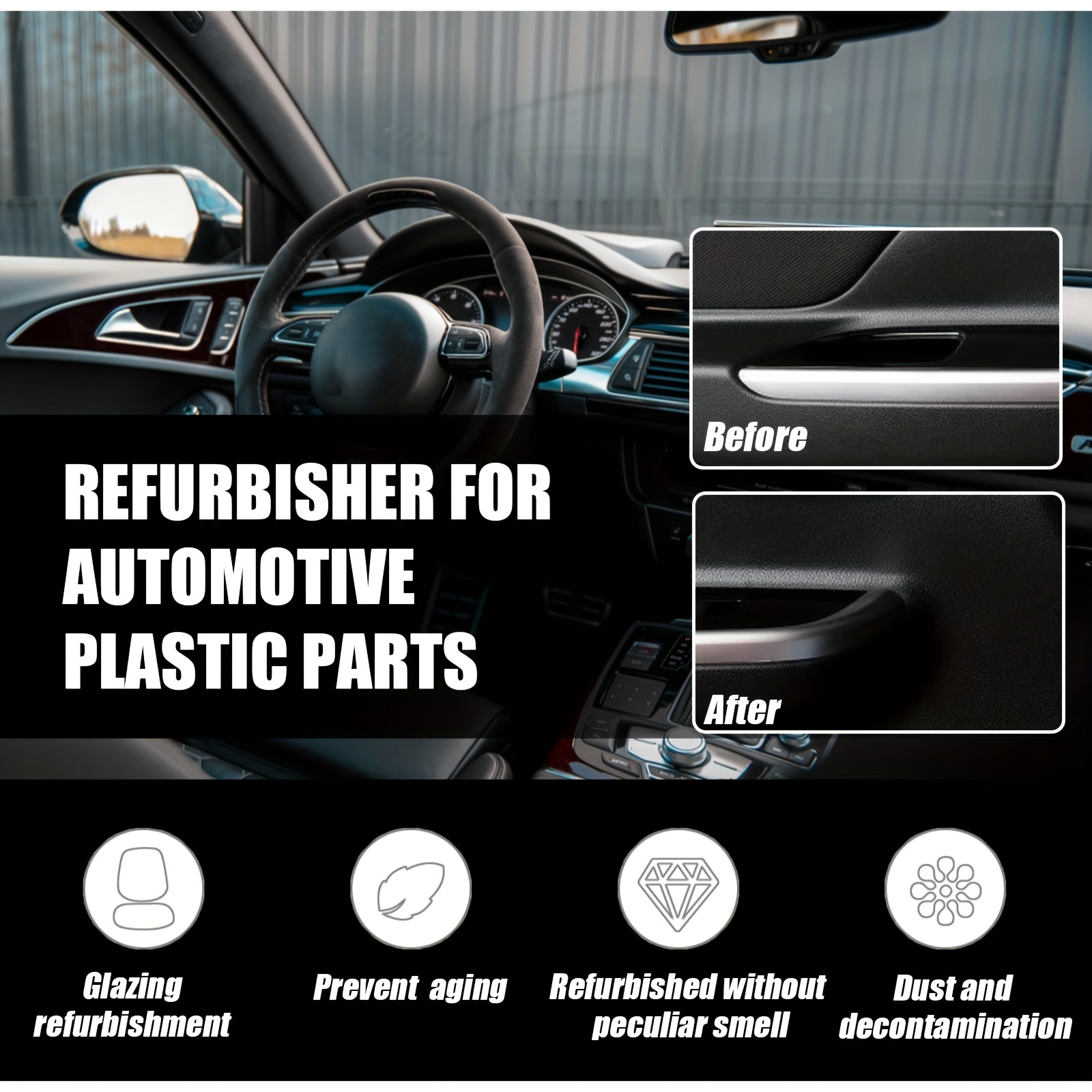 OUHOE Plastic Refreshing,2023 New Plastic Revitalizing Coating Agent, Car  Plastic Plating Refurbishing Agent, Plastic Restorer for Cars (30ml, 1 set)