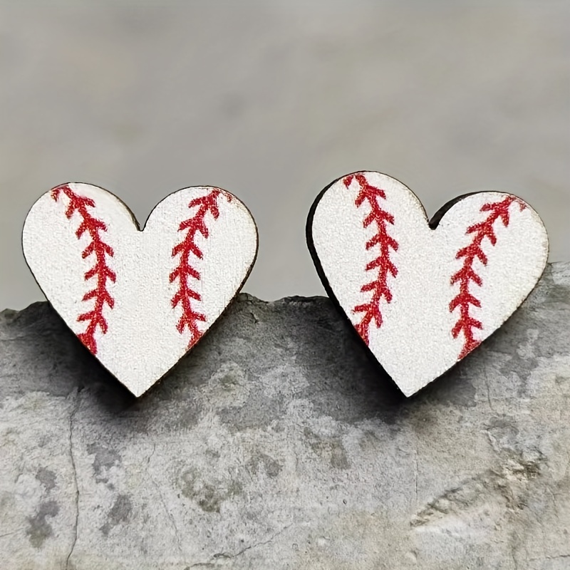 Cute Love Sports Earrings Football Baseball Rugby Basketball - Temu