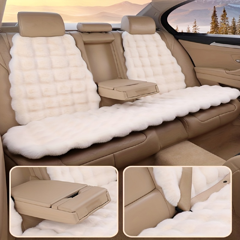 Farfi Autumn Winter Universal Plush Car Front Seat Cover Cushion Auto Soft  Pad Mat
