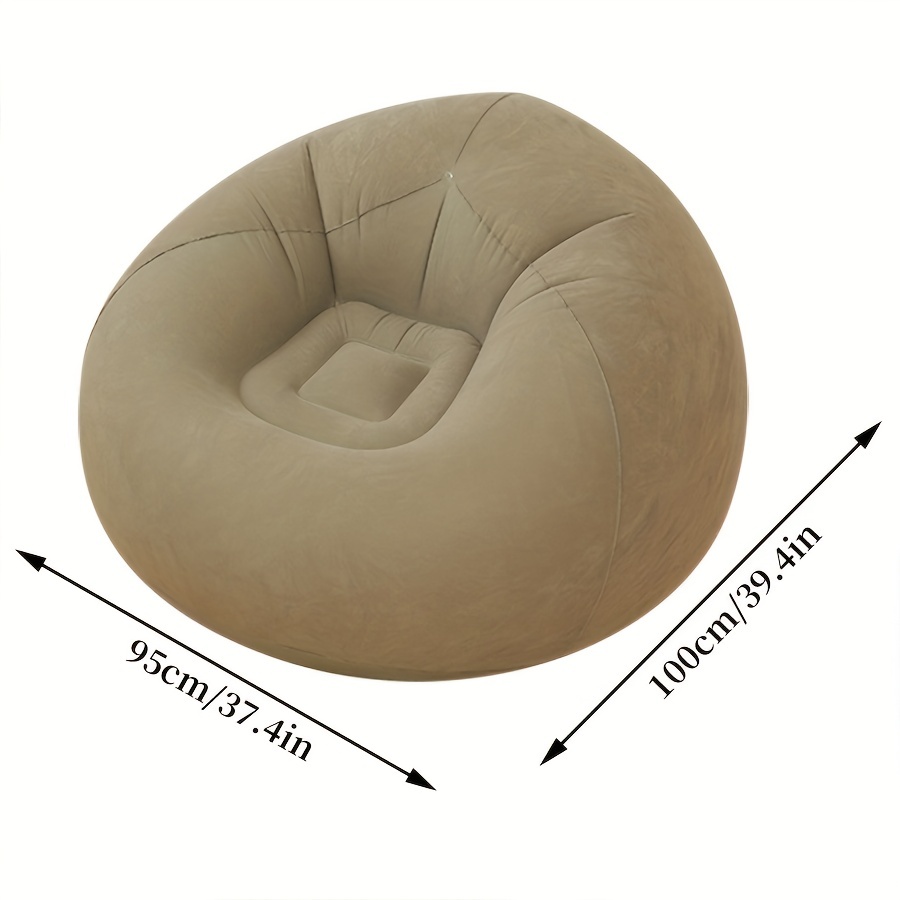 Inflatable Lounge Chair PVC Portable Single Sofa Living Room Office Lunch Break