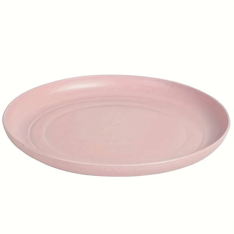 5pcs 22.86cm Plastic Dinner Plates Set, Reusable & Sturdy